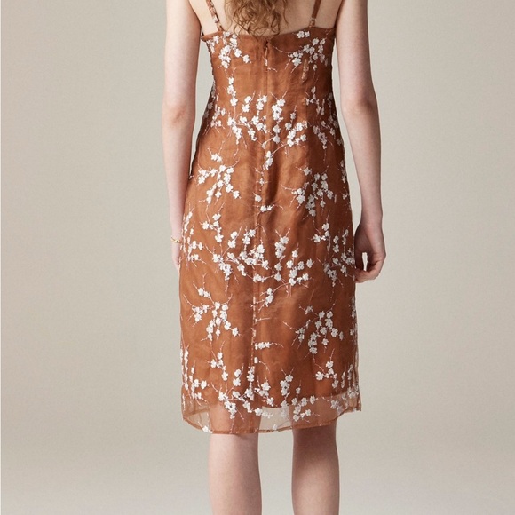 J Crew Collection Embroidered Slip Dress s 8 - Picture 4 of 6